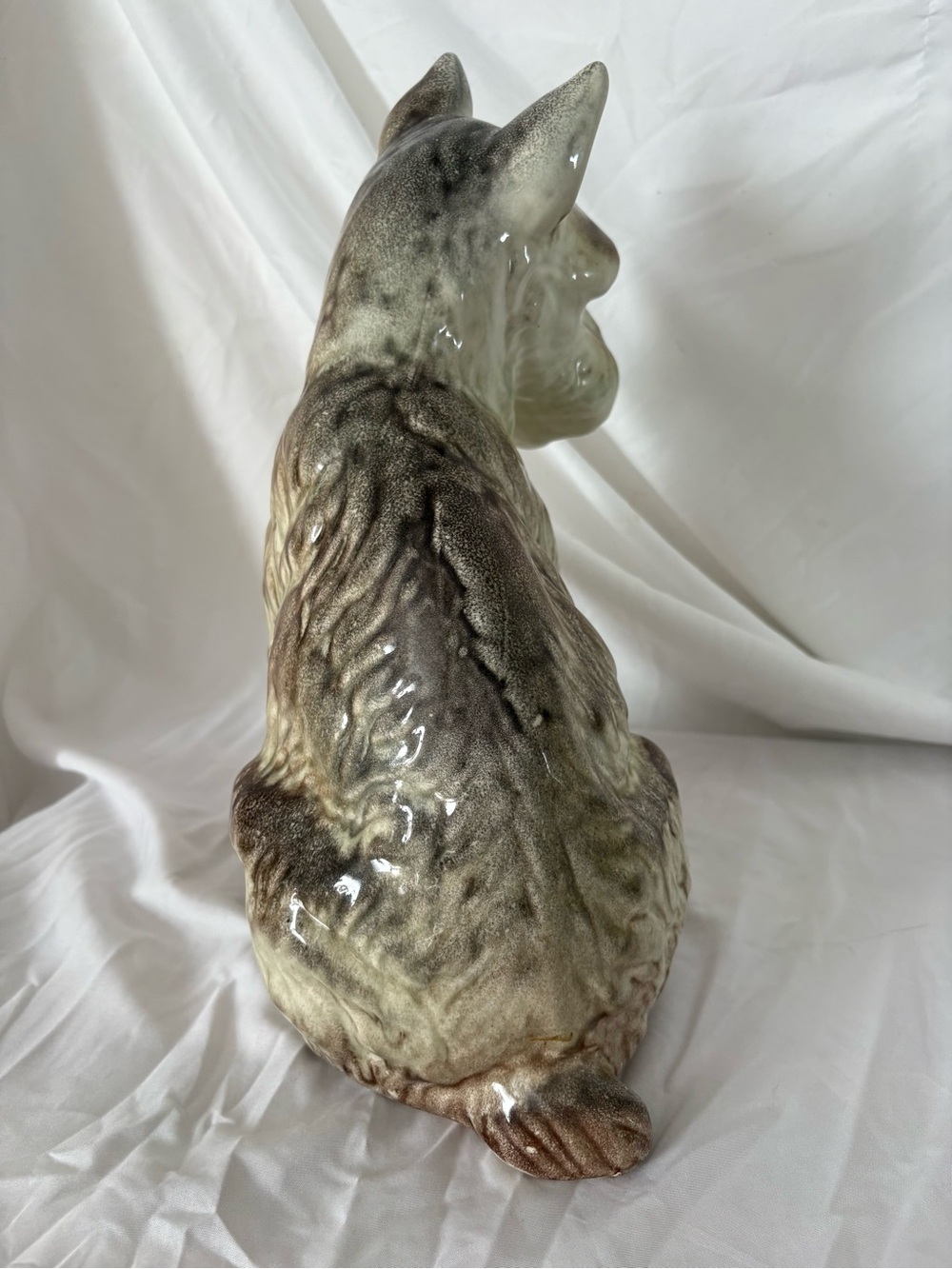 Vintage schnauzer ceramic figurine large dog home decor statue accent - Picture 3 of 5